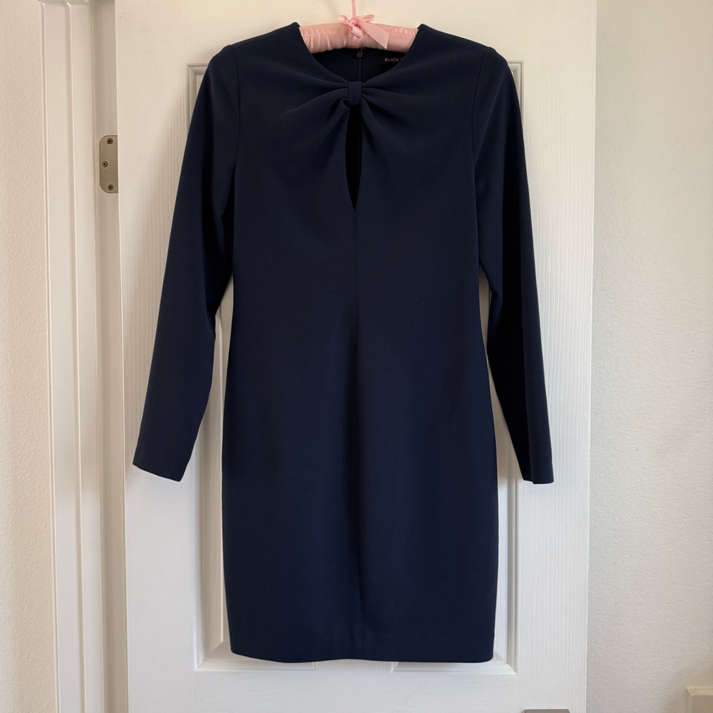 Black Halo Navy Blue Dress EUC Size 6 - Picture 5 of 14